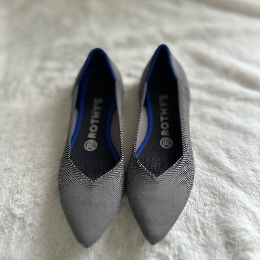 Rothy's Charcoal and Blue Women's Flats